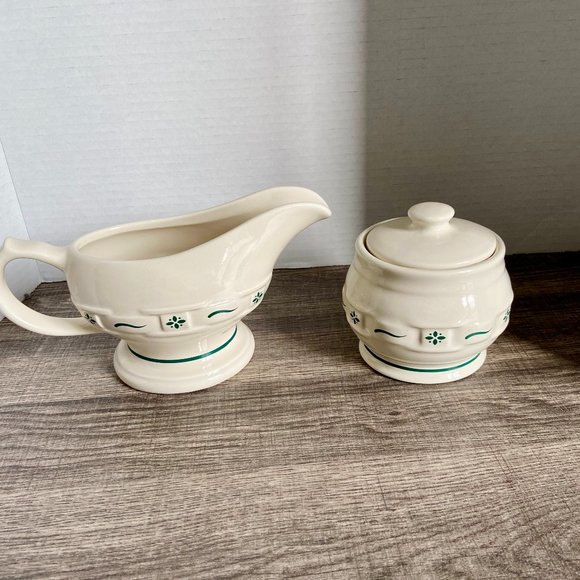 Longaberger Kitchen Longaberger Cream And Sugar Set Poshmark